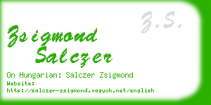 zsigmond salczer business card